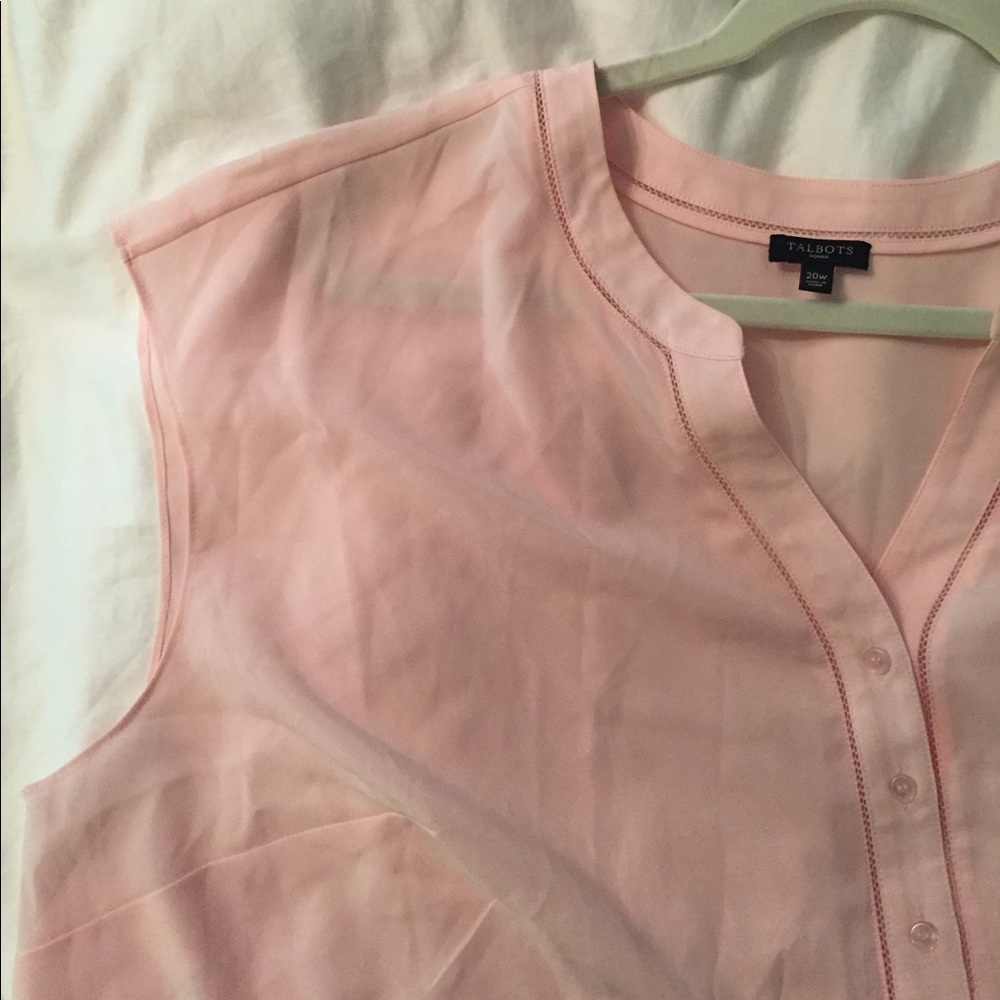 Lt Pink Talbots sleeveless shirt