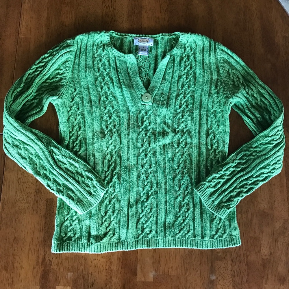 Talbots chunky cable knit sweater
