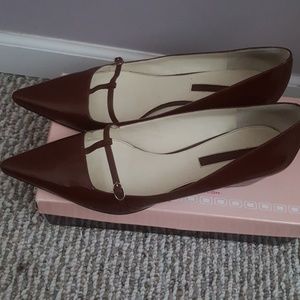 Lancet cognac patent shoes