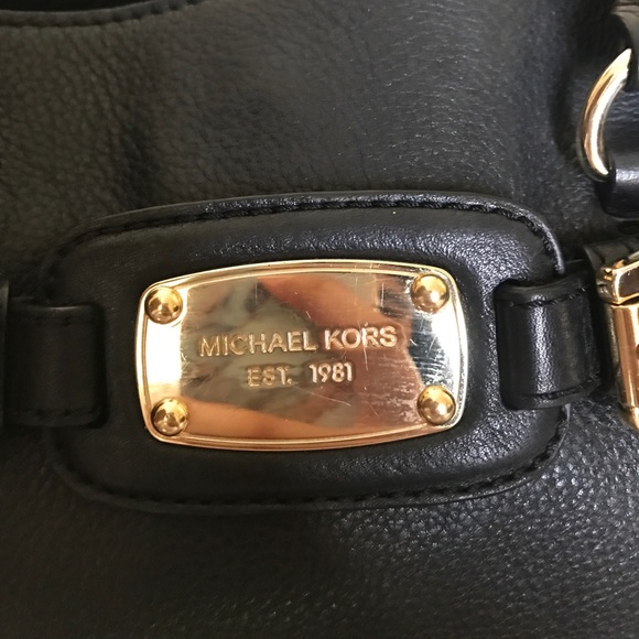 BLACK LEATHER MICHAEL KORS BAG - Picture 2 of 4
