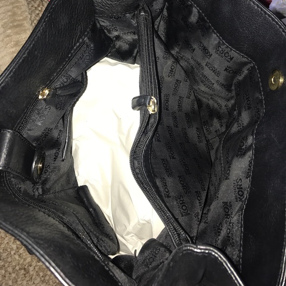 BLACK LEATHER MICHAEL KORS BAG - Picture 4 of 4