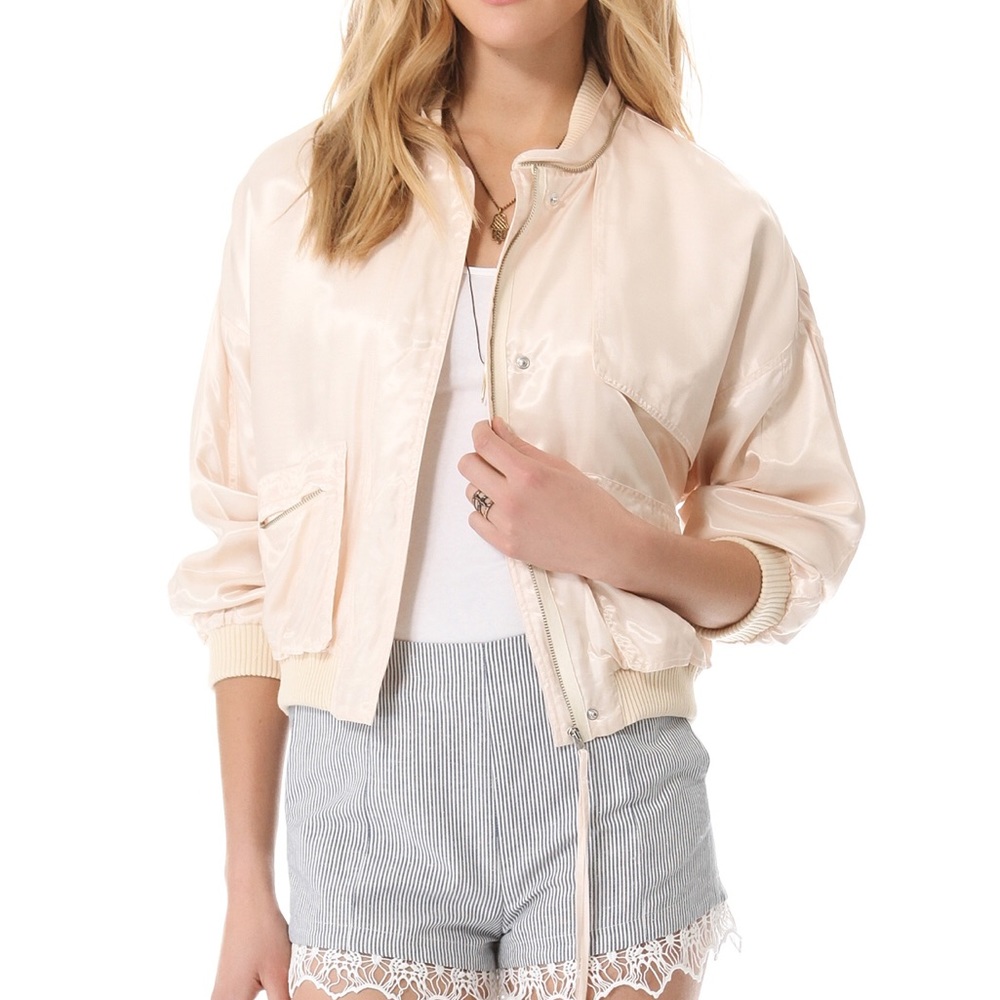 Band of Outsiders Twill Sateen Bomber Jacket