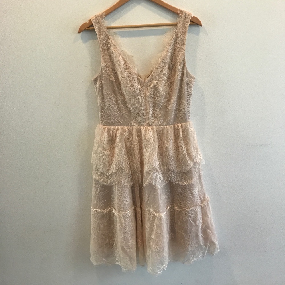 BCBG blush pink lace dress