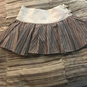 Drop waist pleated skirt