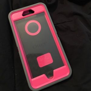🇺🇸🇺🇸sale! Gray hot pink otterbox iPhone 6s+
