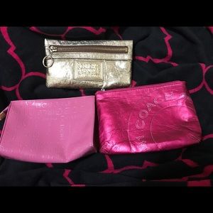 Coach and BCBG Cosmetic bags