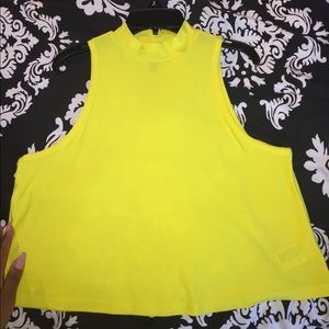 Mock turtle neck tank top.