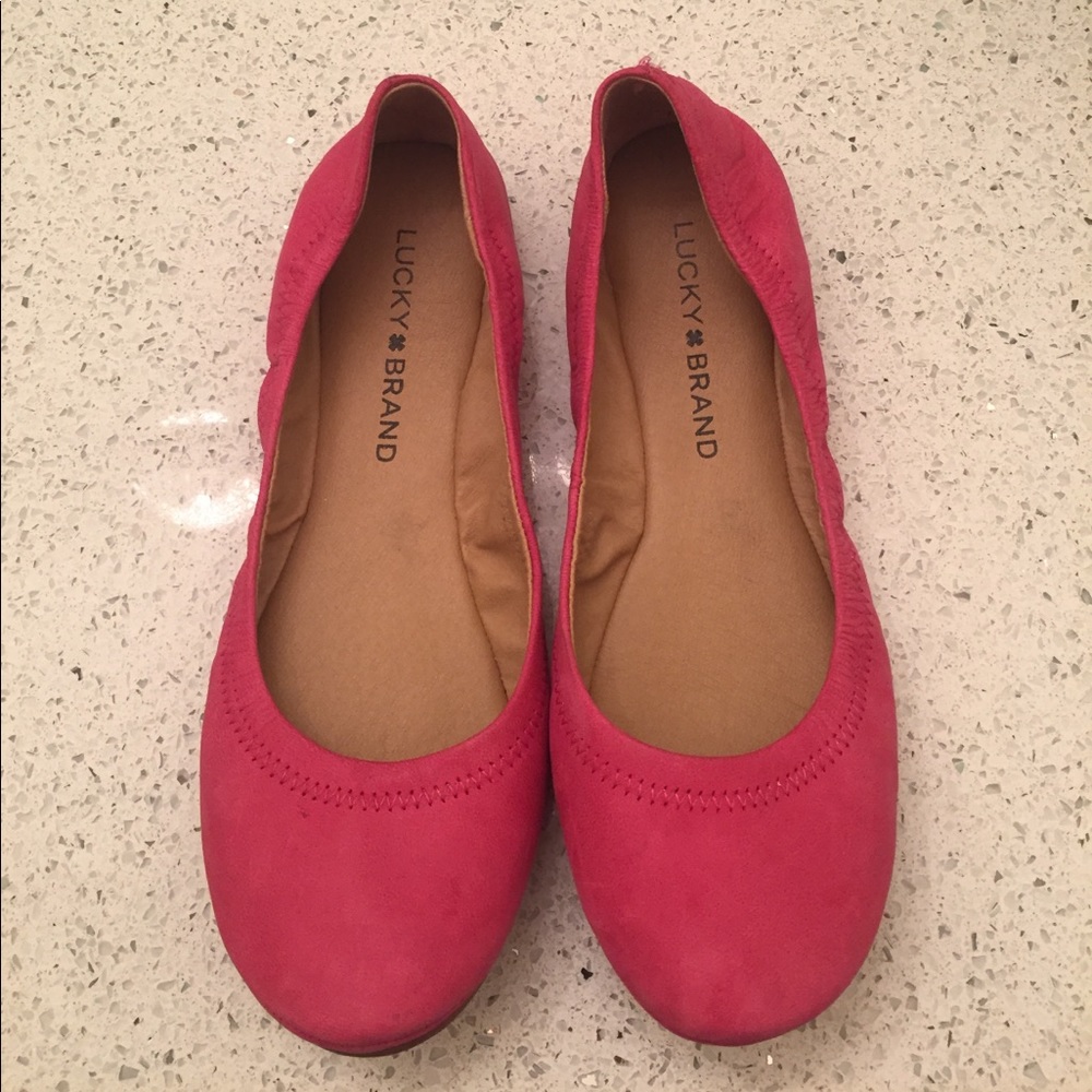 Lucky brand Emmie flats pink size 6 fuchsia soft