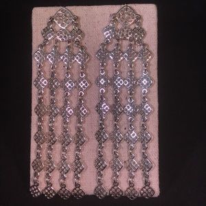 Silver Stella & Dot Dangle Earrings