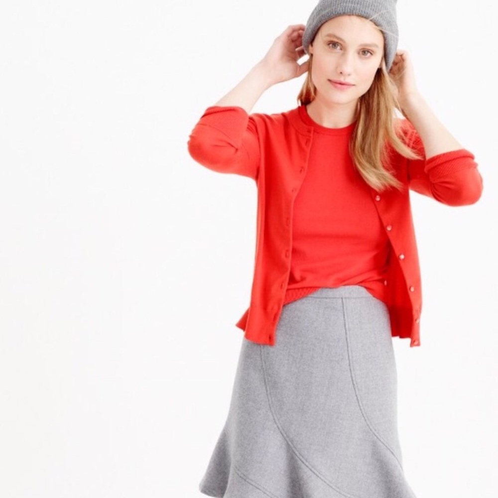 [j. Crew]  cardi in coral