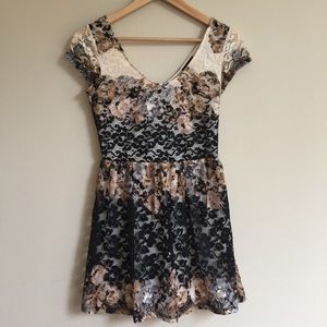 Topshop Lace Pattern Dress