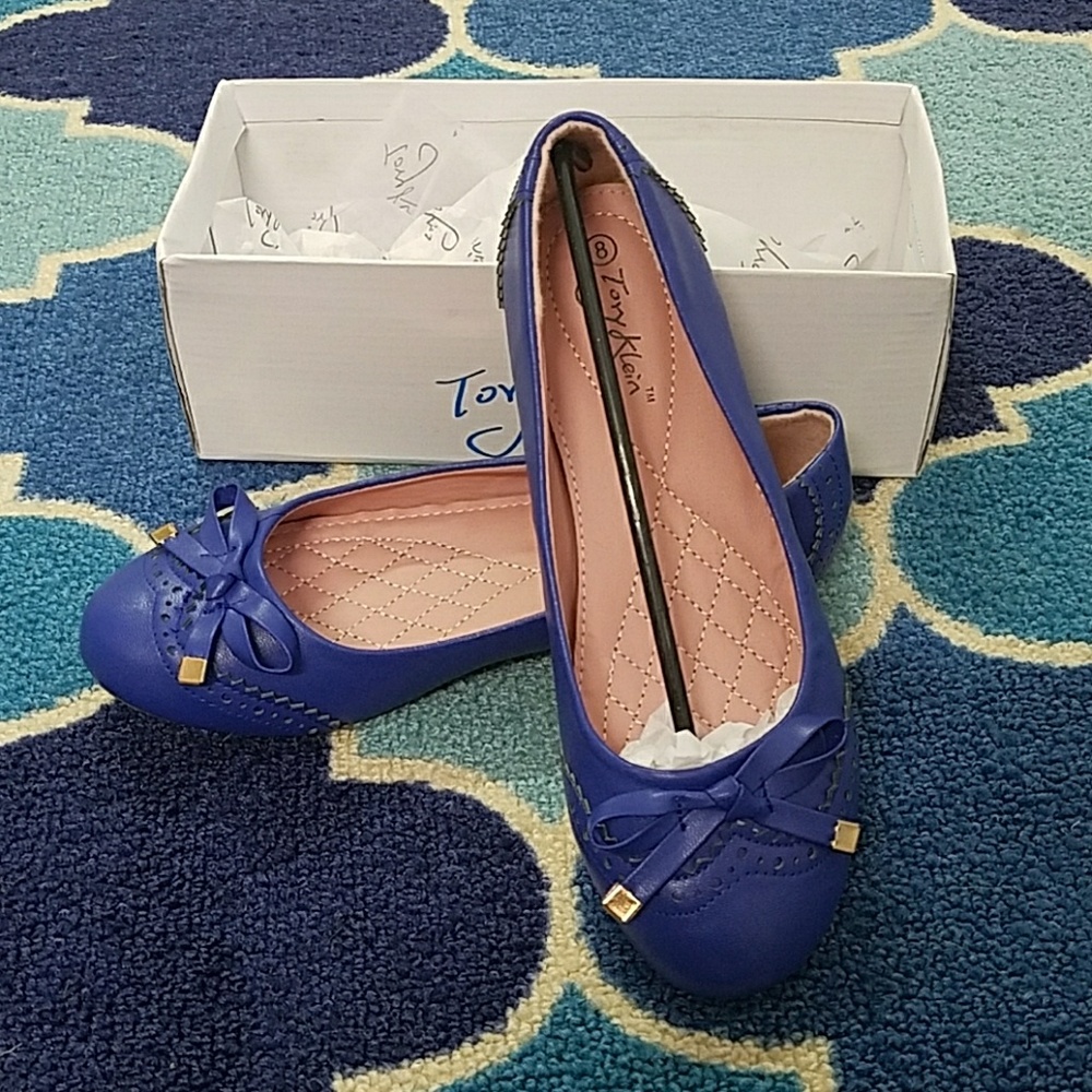 Royal blue Tony Klein flats