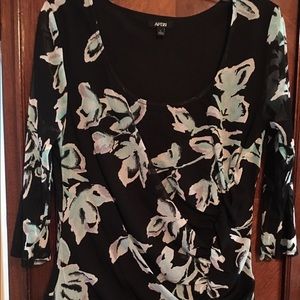 Beautiful Apt 9 Black with Turquoise & white wrap