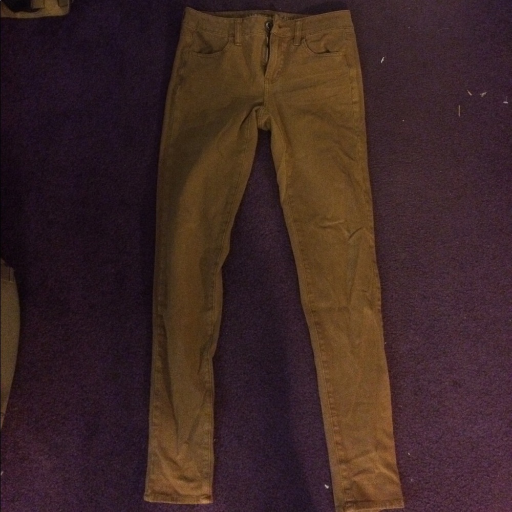 American eagle stretchy pants, tan