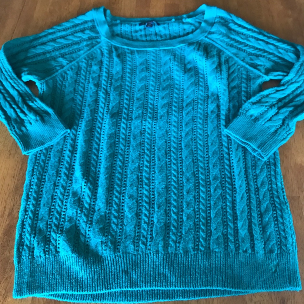American Eagle Outfitters Teal Sweater
