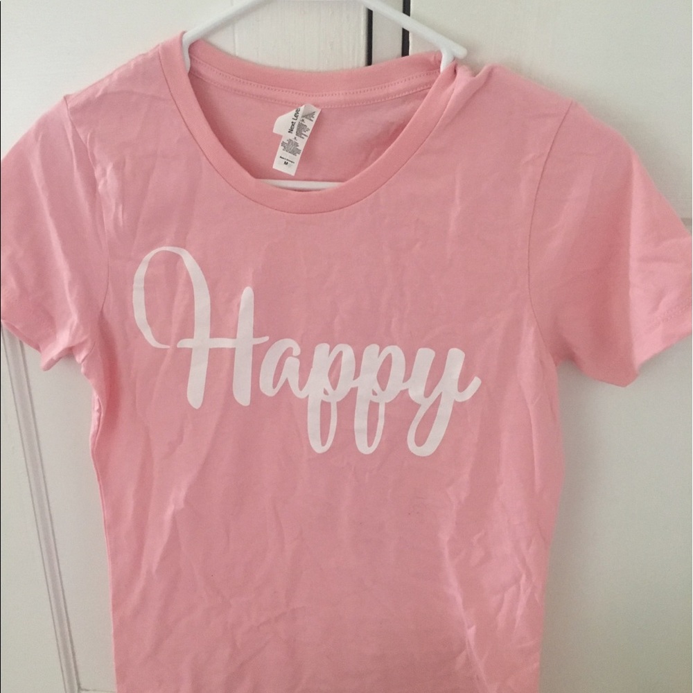 Pink Next Level graphic tee