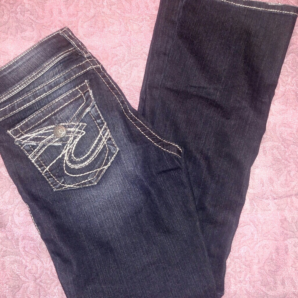 Women's silver jeans