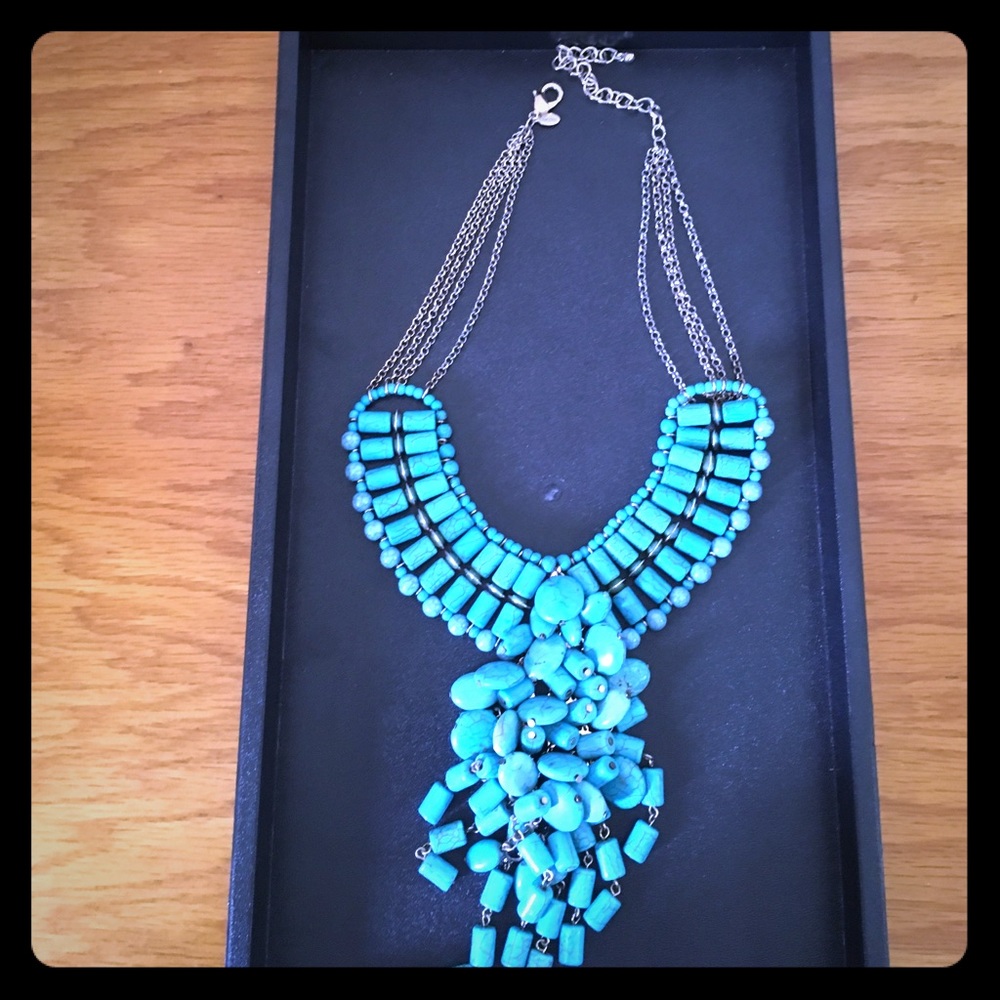 Chico's statement turquoise necklace