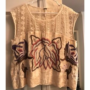 Velvet / Crochet Crop Top