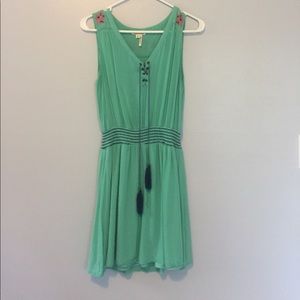Mint green tank dress