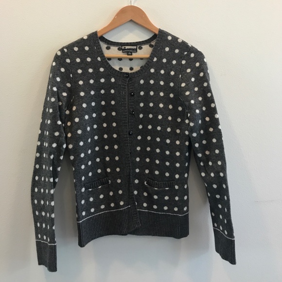 Brooklyn Industries grey / white polka dot sweater - Picture 1 of 5