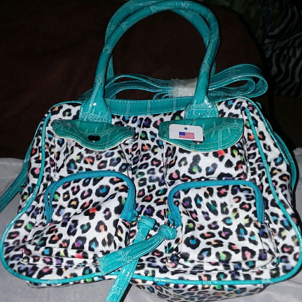 🌹SALE!🌹 Multicolored Leopard Print Bag Claire's - Picture 2 of 7