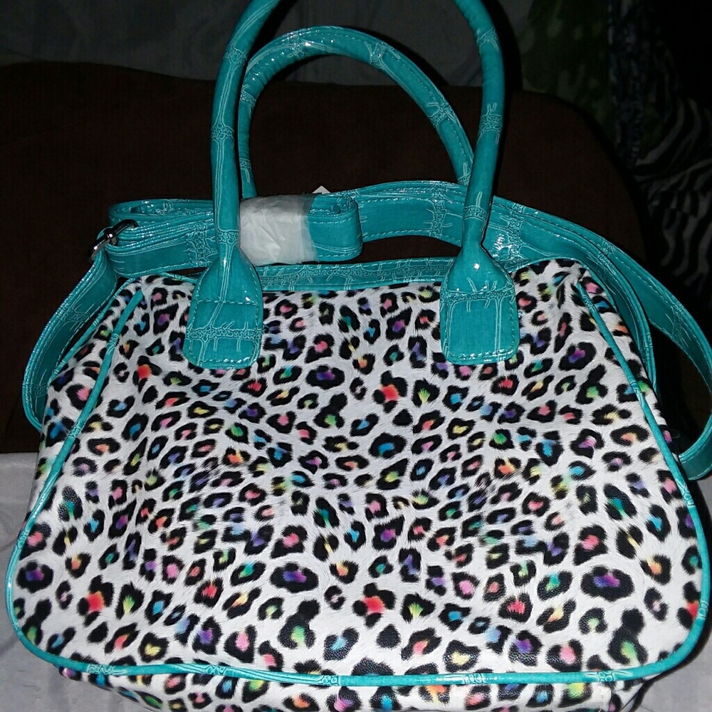 🌹SALE!🌹 Multicolored Leopard Print Bag Claire's - Picture 3 of 7