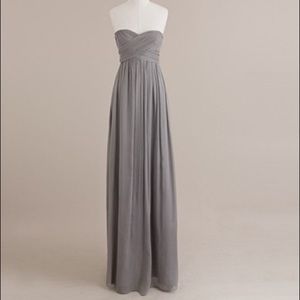 J. Crew strapless maxi bridesmaid dress (grey 10)