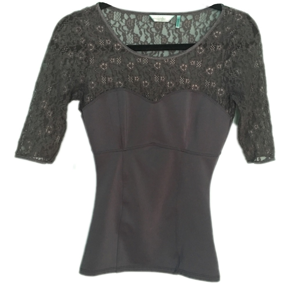 Gray lace top