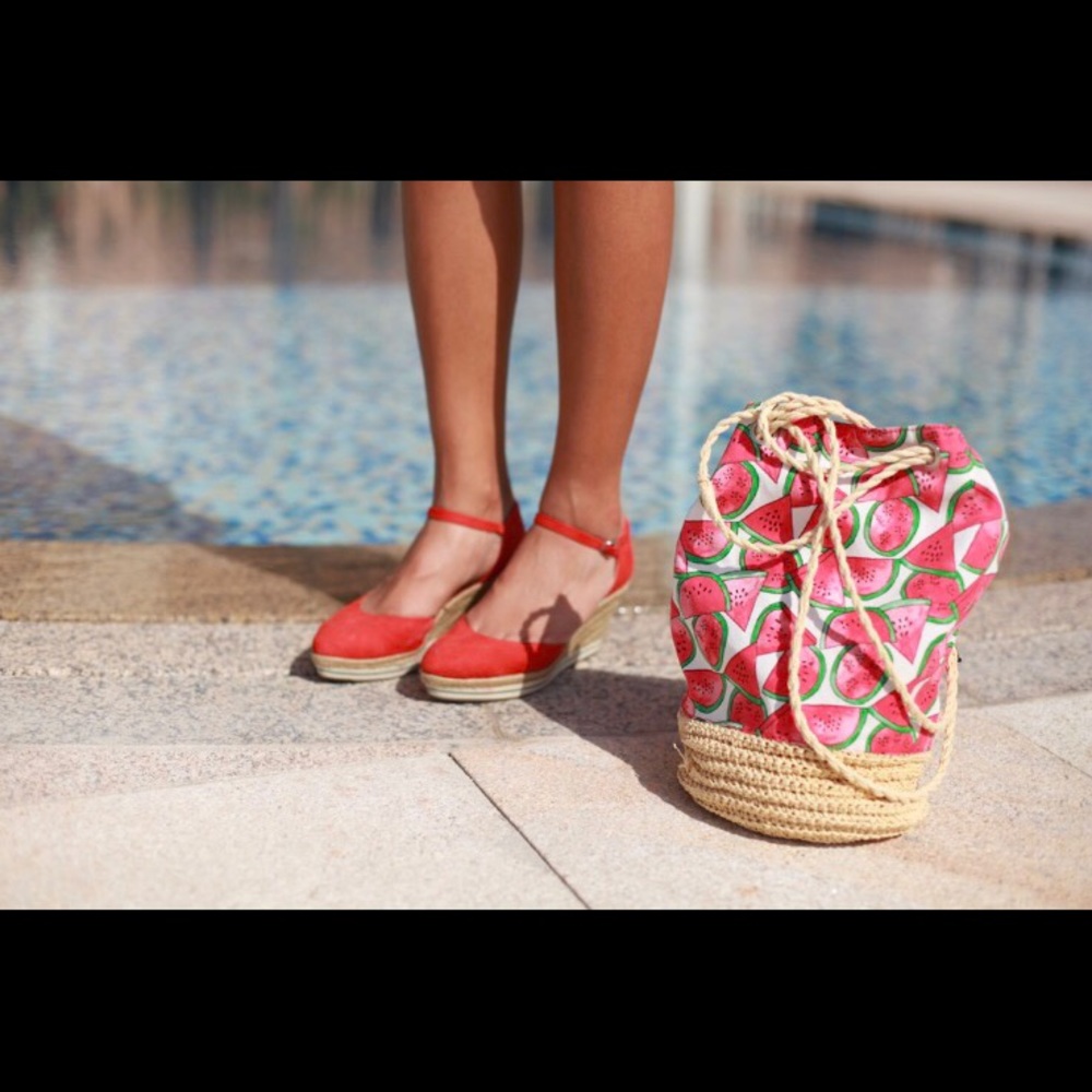 Watermelon Straw Bucket Crossbody Bag 🍉🍉🍉