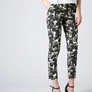 Topshop Palm Print ankle trousers