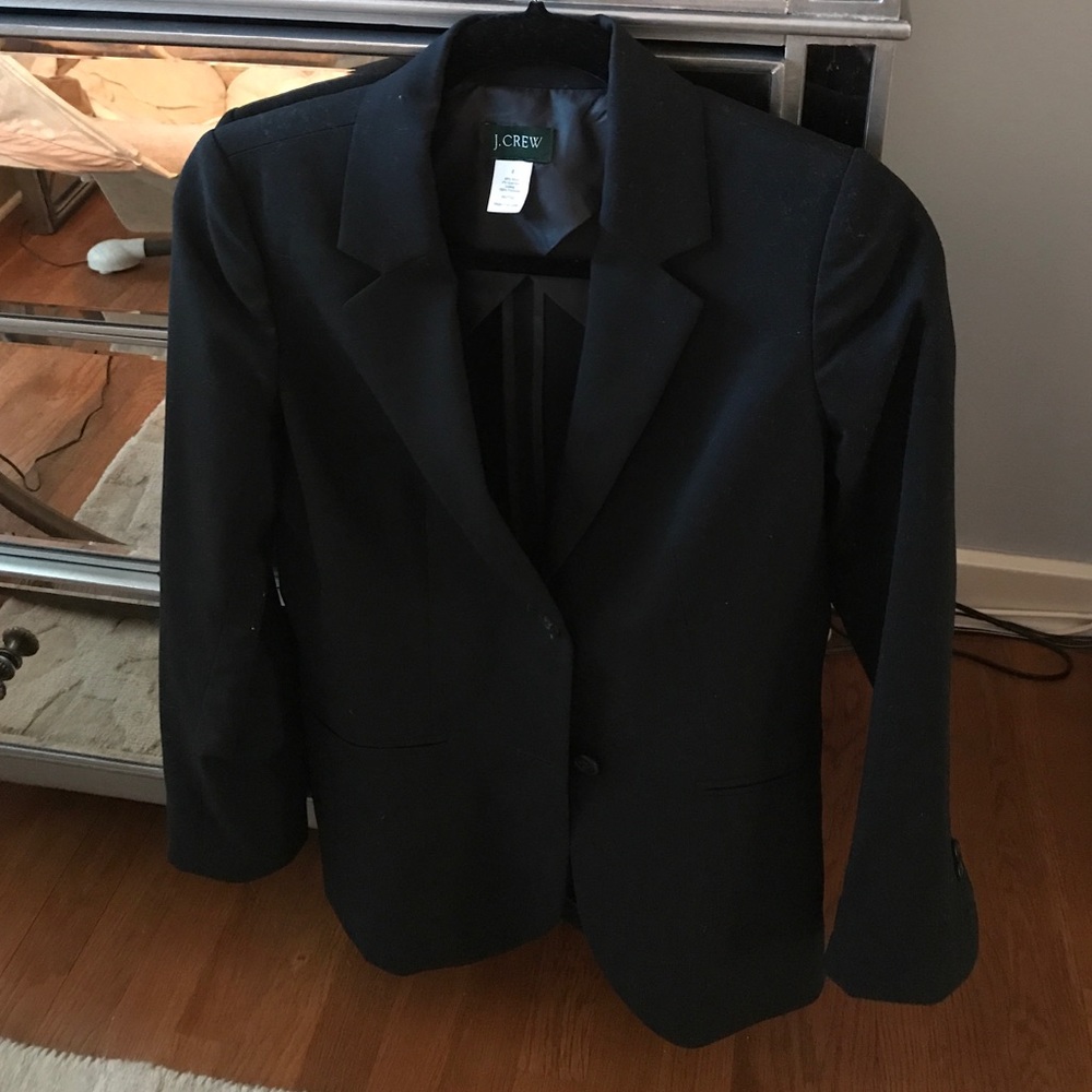 JCrew black wool suit jacket