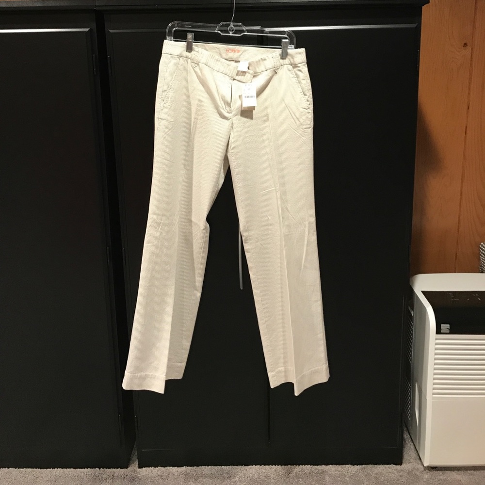 J Crew City Fit Seer Sucker