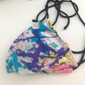 Splattered OP Triangle bathing suit top