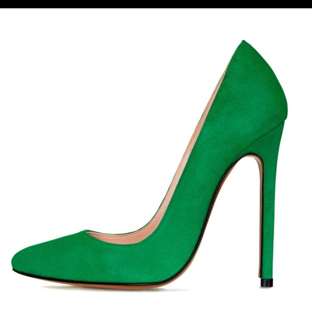 Lauren Marinis Gilda Spring Green Suede Sz40