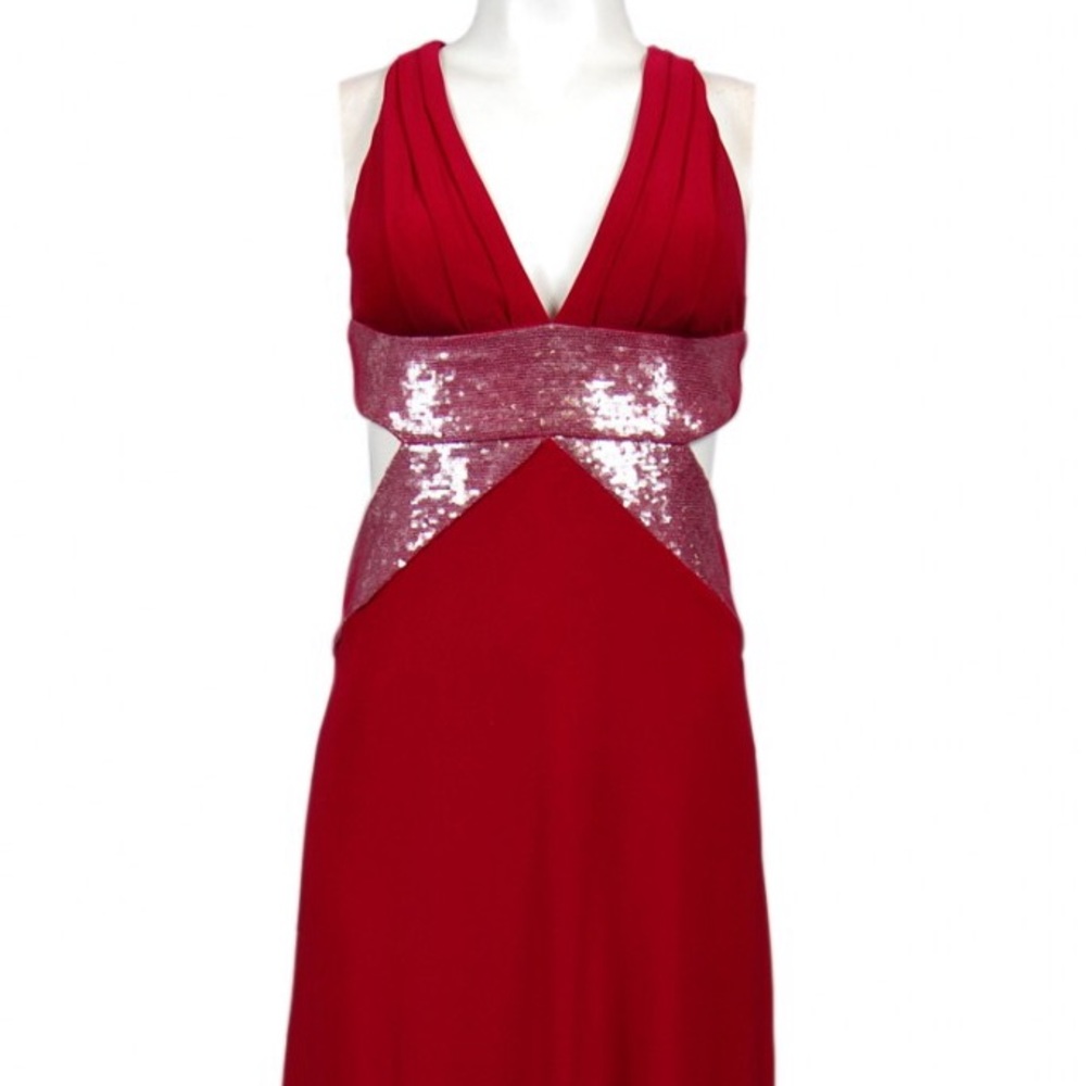 Adrianna Papell Open Back Jersey Dress