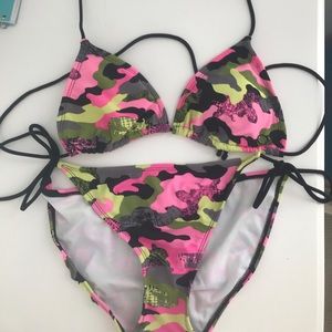 Pink camo Bikini Set