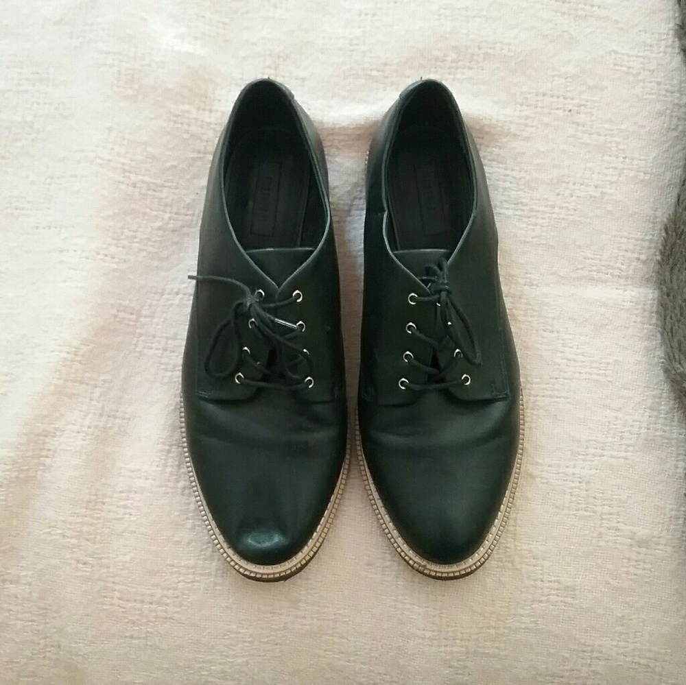 Black Oxford dress shoes