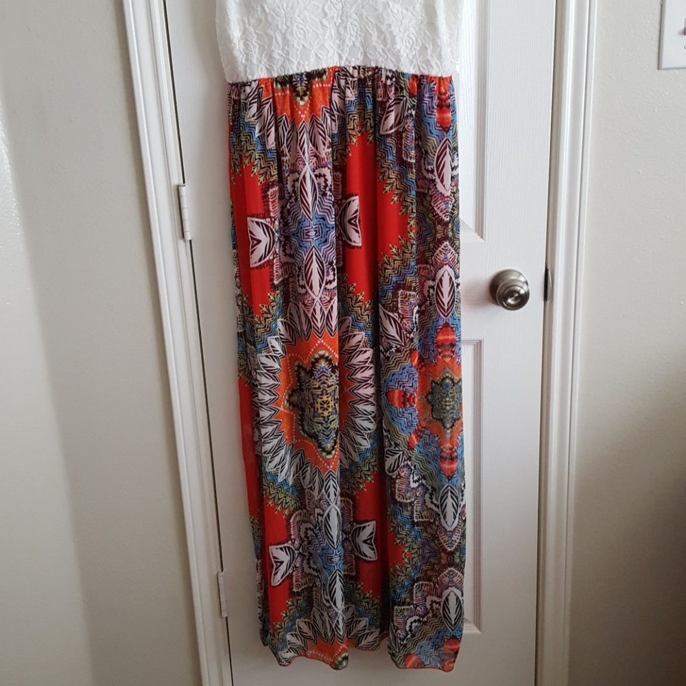 💥Clearance - 1 left💥Lace and print maxi dress - Picture 3 of 8