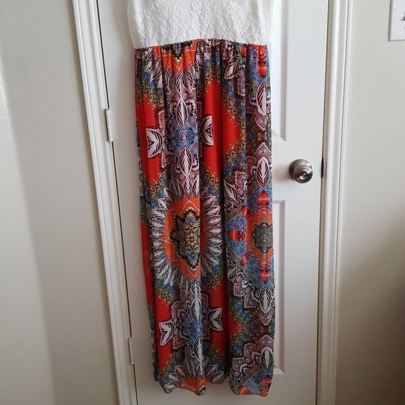 💥Clearance - 1 left💥Lace and print maxi dress - Picture 3 of 8