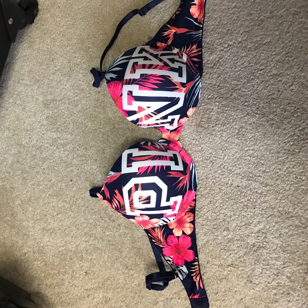 Pink push up bra