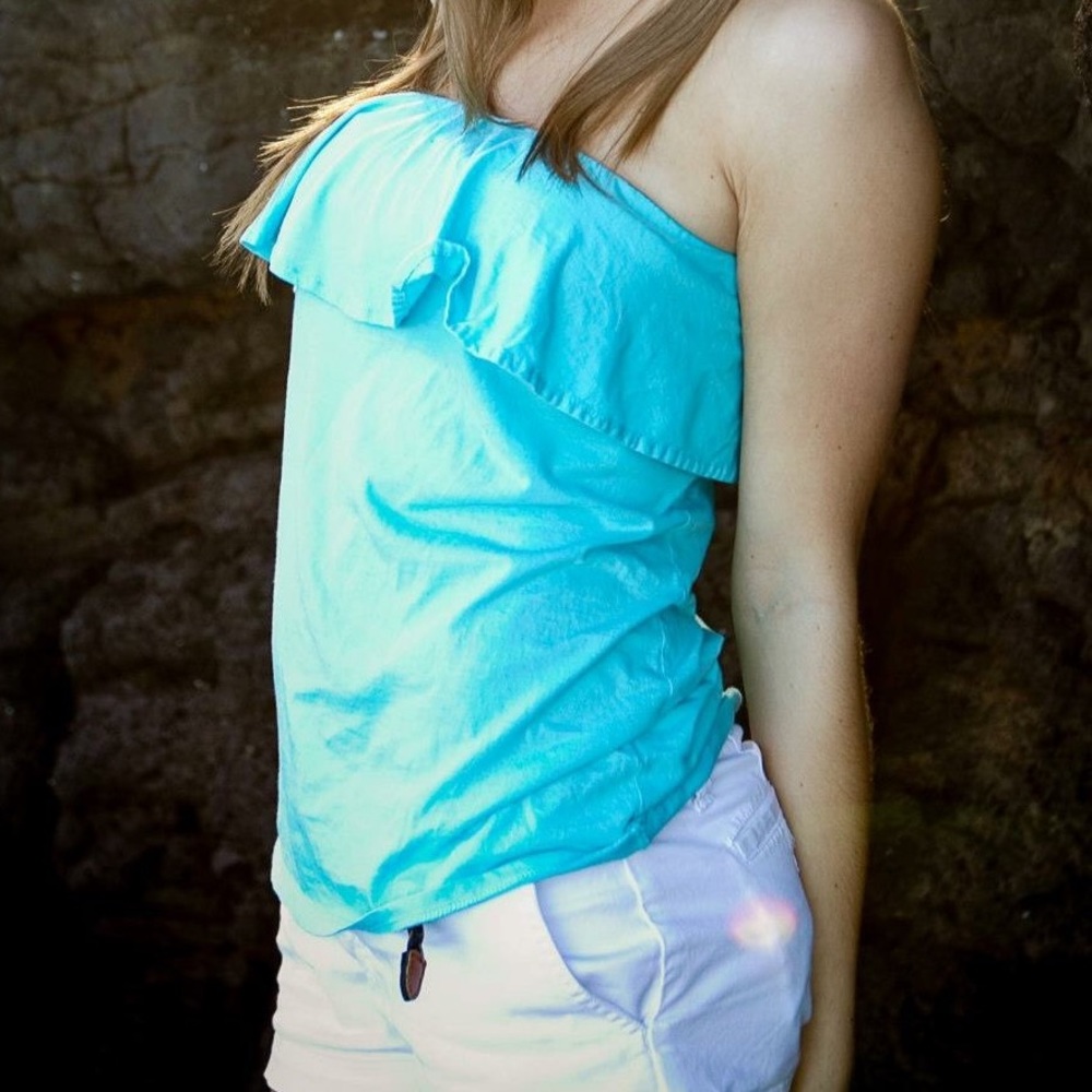 Lilly Pulitzer Blue Strapless Top