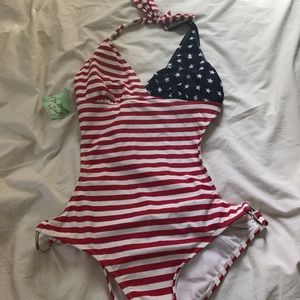 NWT American flag monokini