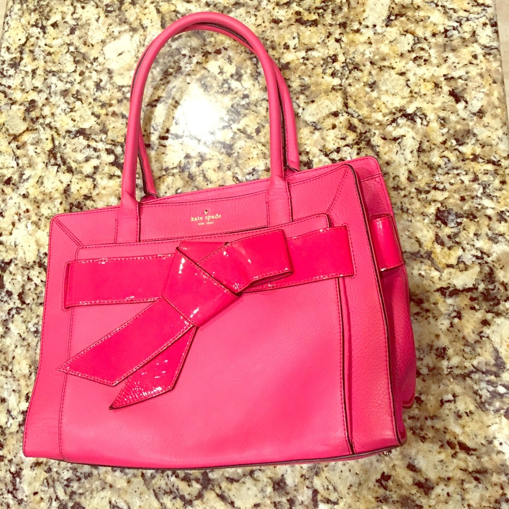 Kate Spade Pink Tote with Patent Leather Bow