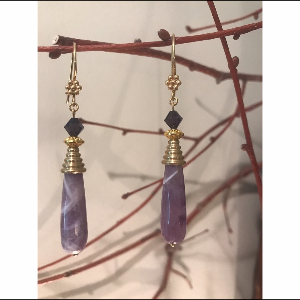 💟Handmade Amethyst Earrings💟