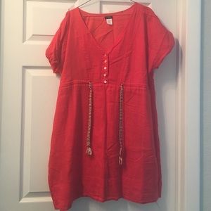 JCrew coral cotton summer dress size 12