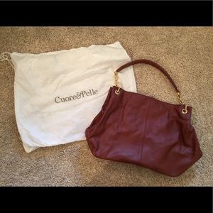 Cuore & Pelle burgundy leather purse