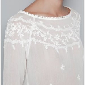 pearl embroidered blouse