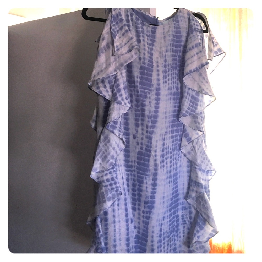 Michael by Michael Kors Blue Tie Dye Dress