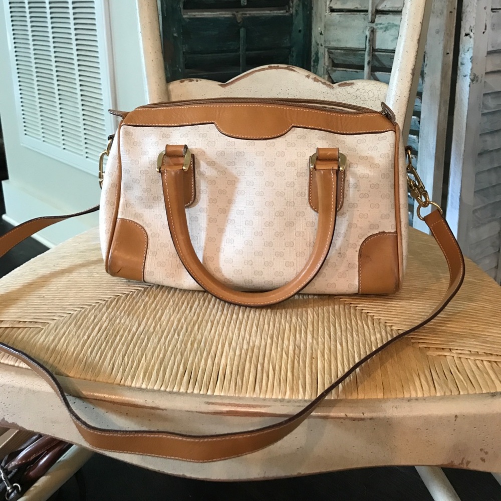 GUCCI Vintage leather satchel bag